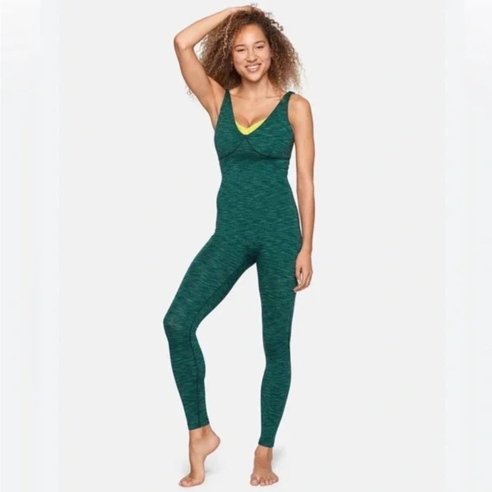 Outdoor Voices Flow Full Length Bodysuit -Green -Size XL - Picture 1 of 4
